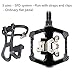 NAMUCUO SPD Pedals – Hybrid Pedal with Toe Clip and Straps, Suitable for Spin Bike, Indoor Exercise Bikes and All Indoor Bike with 9/16″ axles. 6 Month Warrantythumb 1