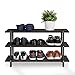 Furinno Pine Solid Wood 3-Tier Shoe Rack, Espresso
