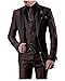 One Button 3 Pieces Brown Wedding Suits Notch Lapel Men Suits Groom Tuxedos Brown 46 Chest / 40 Waist