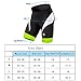 Eco-daily Men's Cycling Shorts Padded Bicycle Riding Half Pants Bike Biking Cycle Tights Black-Yellow