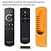 Fintie Silicone Case for Fire TV 4K / 2nd Gen Fire TV Stick / Fire TV Cube Voice Remote, Compatible with Echo / Echo Dot Alexa Voice Remote - Honey Comb Series [Anti Slip] Shock Proof Cover, Orange