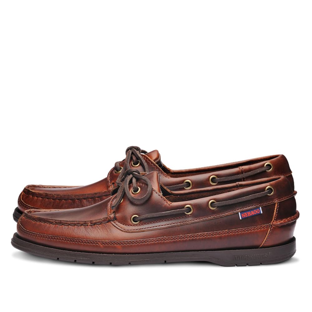 Footwear Mens Sebago Shoes Sebago Docksides Nubuck Boat Shoe Brown At
