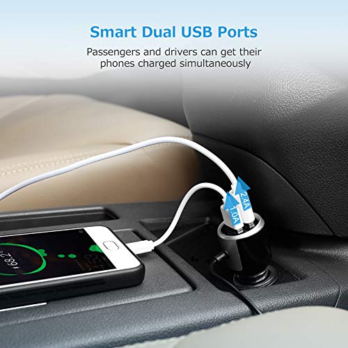 Oasser 2.4inch FM Transmitter for Car Bluetooth Audio Transmitters Receiver Aux Hands Free Calling Car Kit with MP3 Player QC3.0 Dual USB Ports Car Charger 5V/1A 2.4A TR3 - Thumbnail 5