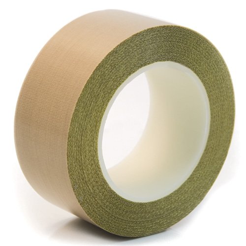CS Hyde PTFE Coated Fiberglass Fabric With Silicone Adhesive, Brown 1 inch x 18 yards