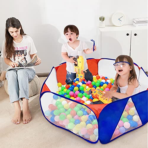 LOJETON Kids Pop Up Hexagon Ball Pit, Baby Foldable Pool Playpen