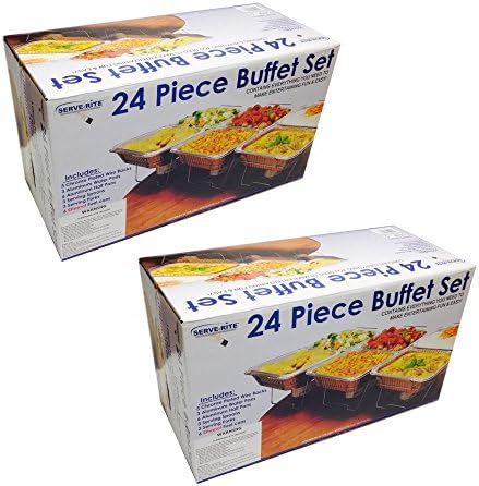 Serve-RiteÂ 24-Piece Buffet Party Server - Serve Rite - Model: 762 - 2 Pack Gift Bundle