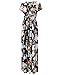 OUGES Women's V-Neck Pattern Pocket Maxi Long Dress, Black, XL