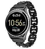 Lwsengme Galaxy Watch(42mm) Bands for Men Women, 20mm Stainless Steel Bands for Samsung Gear S2 Classic(SM-R732) Galaxy Watch Active (40mm)& Amazfit Bip Smartwatch