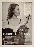 1947 Carroll Glenn Violinist Violin Original Booking Ad - Original Booking Ad
