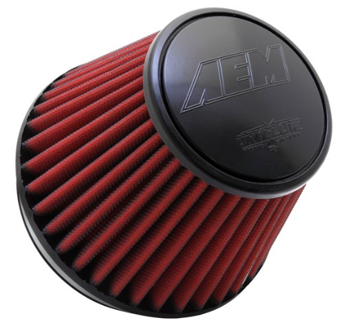 AEM21-209EDK Universal DryFlow Clamp-On Air Filter: Round Tapered; 6 in (152 mm) Flange ID; 5 in (127 mm) Height; 7.5 in (191 mm) Base; 5.125 in (130 mm) Top