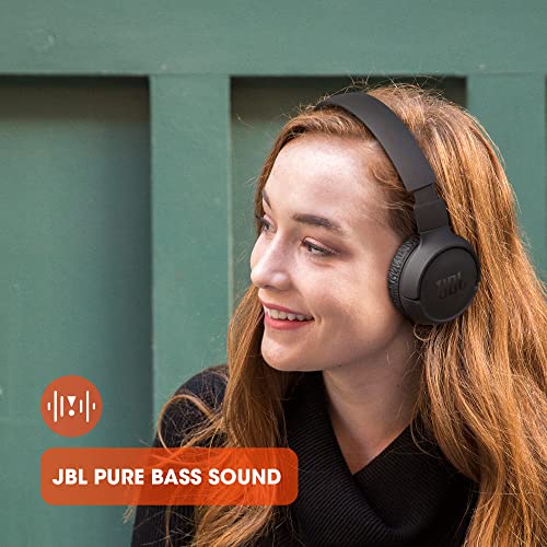 JBL TUNE 510BT – BLUETOOTH HEADPHONES WITH UP TO 40 HOURS BATTERY, MICROPHONE FOR CALL, FOLDABLE AND COMFORTABLE, ANDROID AND IOS COMPATIBLE (BLACK)