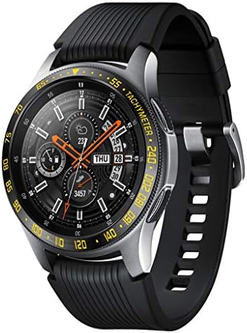 Livoty Simple Bezel Ring Adhesive Cover Anti Scratch Metal Ptotective for Samsung Galaxy Watch 46MM