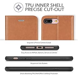 TUCCH iPhone 8 Plus Wallet Case, iPhone 7 Plus PU