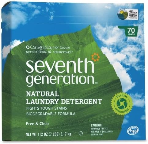 Wholesale CASE of 10 - Seventh Gen. Natural Laundry Detergent-Powder Laundry Detergent, Biodegradable, 112 oz., Natural