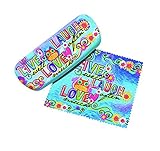 Spoontiques Live Love Laugh Eyeglass Hard Case with Matching Lens Cloth