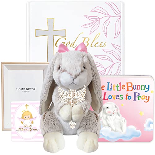 Baptism Gifts for Girl, Christening Bunny Gifts for Toddler Girls, 9