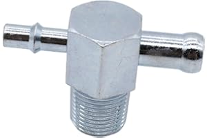 YUCHENSHLP Intake Manifold Vacuum T Fitting 3/8in NPT Thread 1/4in & 3/8in Nipple Steel Zinc