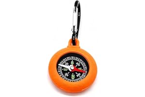 2-Pack Portable Keychain Compass, Outdoor Survival Camping Hiking Pocket Compass, Easy Carry Navigation Tool
