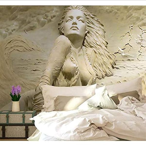 Xbwy カスタム壁壁画アート壁画ヨーロッパスタイルゴールデン3d立体レリーフ海の波ヨット