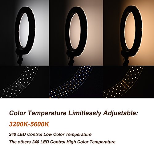 Emart-18-inch-480-LED-Ring-Light-Photography-55W-Dimmable-Adjustable-Color-Temperature3200K-5600K-Circle-Lighting-Kit-for-Makeup-Camera-Photo-Studio-Video-Shooting