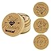 The Wedding Party Store, Custom Engraved Ring Box Holder - Personalized Rustic Round Wood Ring Bearer Wedding Box