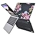 MOSISO Plastic Pattern Hard Shell & Keyboard Cover & Screen Protector Only Compatible with MacBook Air 13 inch, Deep Modena Flower