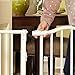 Toddleroo by North States 46.8” wide Wide Portico Arch Baby Gate: Heavy duty metal safety gate with one hand operation. Pressure Mount. Fits 28.2