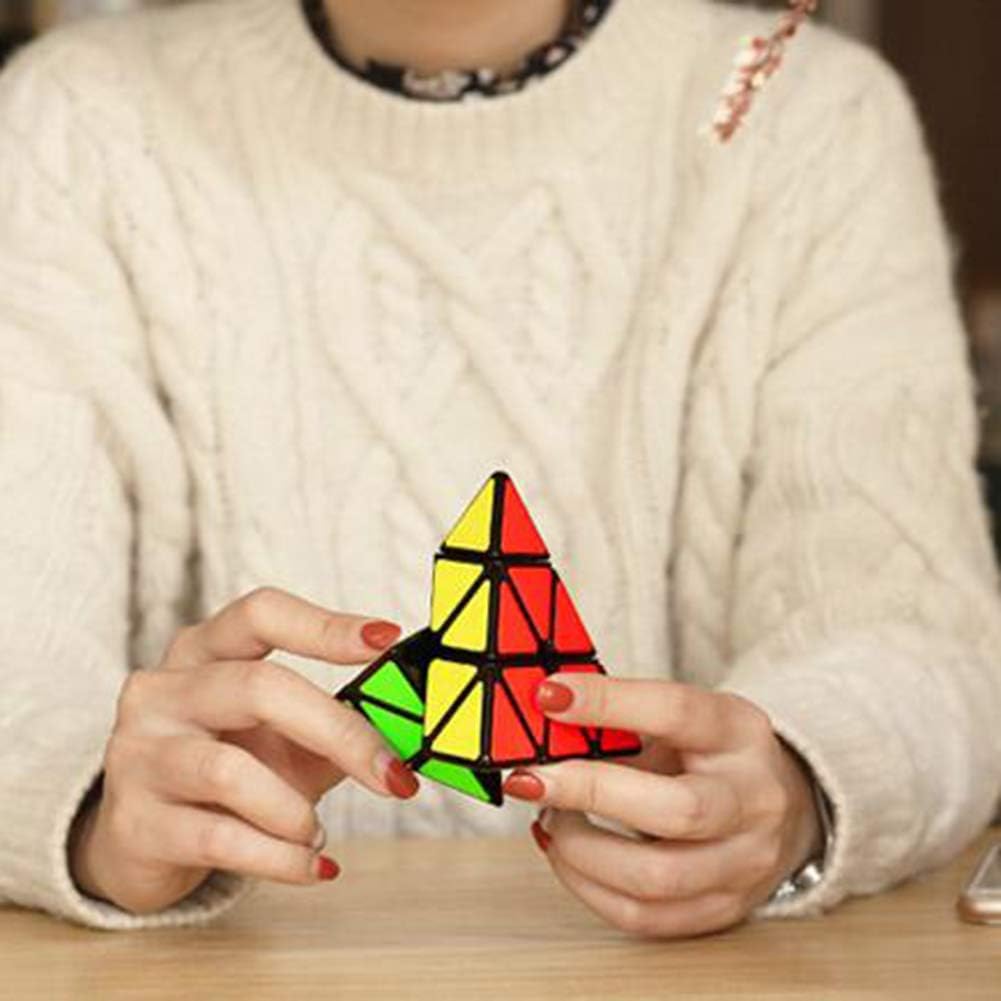 Amazon Hefuo ルービックキューブ 三角キューブ キューブ 立体パズル ピラミッド 4面体 競技専用 脳トレ おもちゃ 減圧おもちゃ 立体パズル おもちゃ