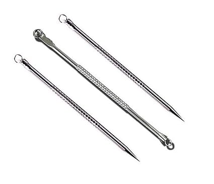 Stainless Steel Blackhead Remover Needle(Pack of 3)