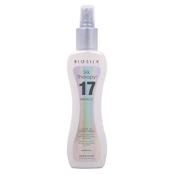 BIOSILK SILK THERAPY MIRACLE 17 LEAVE-IN CONDITIONER, RECONSTRUCTS & REPAIRS DRY & DAMAGED HAIR, SULFATE, PARABEN, & CRUELTY-FREE, 5.64 OZ