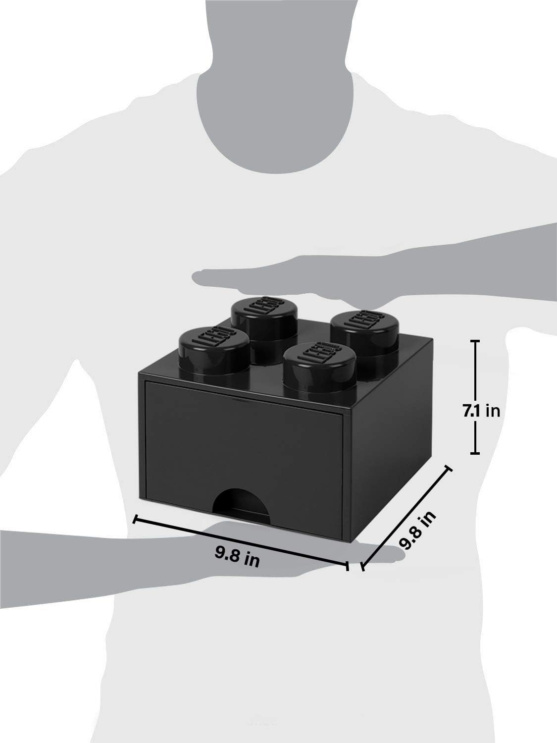 lego brick 8 knobs stackable storage box