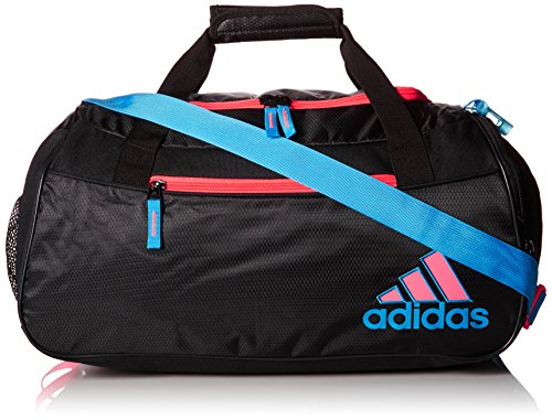 adidas Squad II Duffel, Black/Solar Blue/Flash Red Pink, One Size