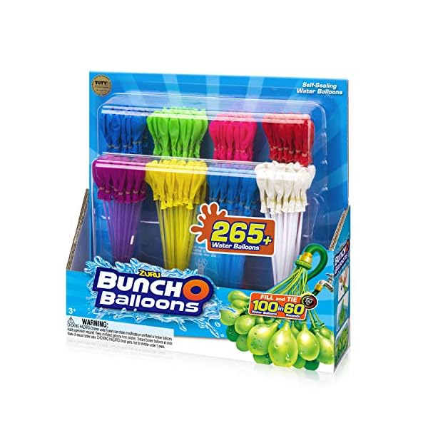 ZURU-Bunch-O-Balloons-280-Rapid-Filling-Self-Sealing-Water-Balloons Bunch O Balloons 265+ Rapid-Filling Self-Sealing Water Balloons (8 Pack)