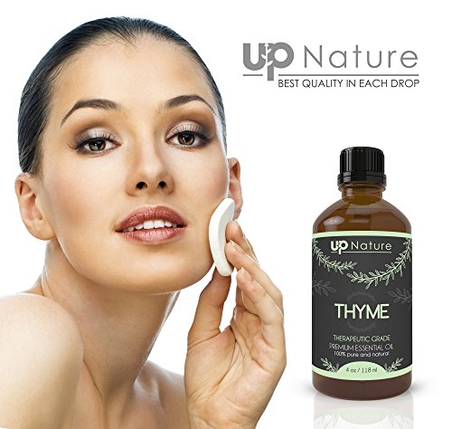 Thyme Essential Oil 4 OZ - Relieves Sore Throats - Pure, Unrefined, Non-GMO -Treats Stomach Aches, Antiseptic & Calms and Soothes Skin - with Dropper by UpNature - Thumbnail 7