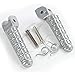 TCMT Silver Front Foot Pegs Footpeg Footrest Bracket Set Fits For DUCATI Monster 696 796 2009 2010 2011 2012 2013 2014