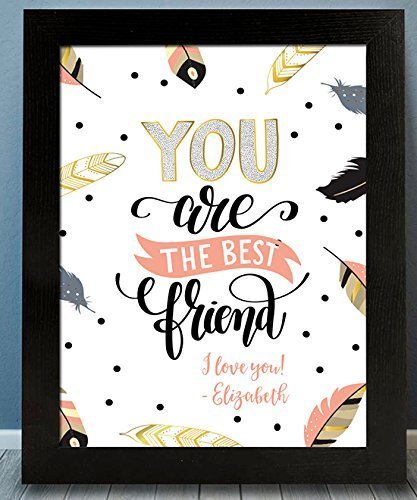 Personalized Friend Paper Art Print | Friend Birthday Gift | Friend Decor | Unique Friend Gift | Personalized Going Away | Best Friend Gift | Best Friend Gift | Graduation Gift for Friend | BFF Gift