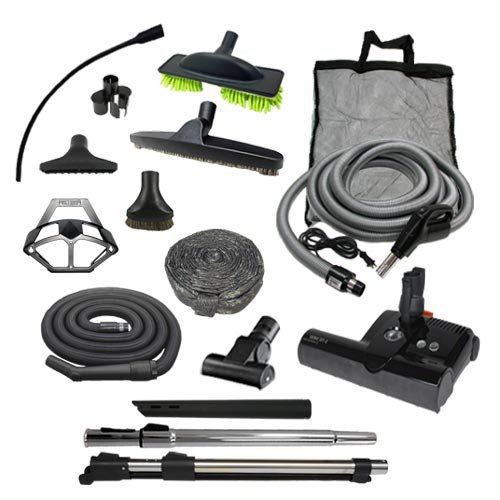 Sebo Diamond Central Vacuum Accessory Kit with ET-2 Powerhead (Pigtail, 35')