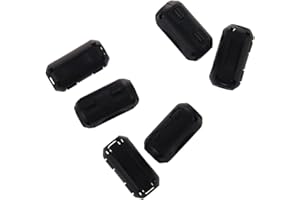 Kqcibz 6 Pcs Clip On RFI Noise Ferrite Core Filter for 5mm Cable