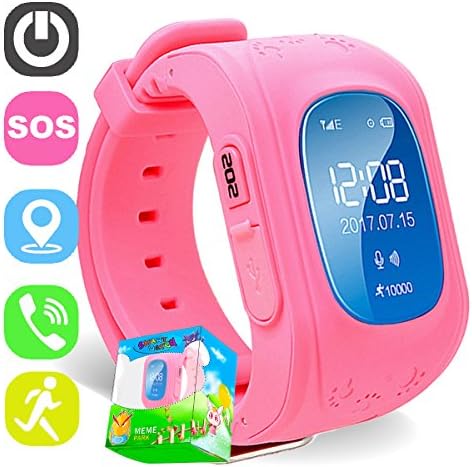 TURNMEON Smart Watch Phone for Kids Boys Girls GPS Children Fitness Tracker Smartwatch Birthday Gifts with SIM Calls Anti-lost SOS Voice Chat Bracelet Wrist Watch for Travel Camping Android iOS APP