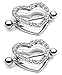 (2pcs) Clear heart Nipple Shield RingS & (2pcs) Angel Wing Nipple Rings by PIERCE ME