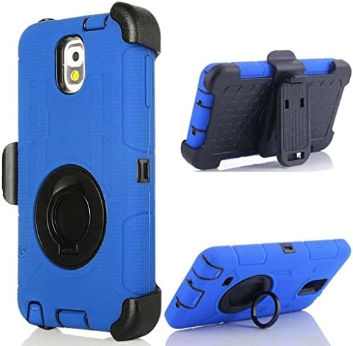 Note 3 case, Galaxy Note 3 Case, Cellaria Holster Pro X - [Shockproof][Drop Protection][Kickstand] Hybrid Armor Defender Case Cover with Stand + Belt Clip Holster For Samsung Galaxy Note 3, Blue