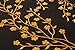 TWO Big Golden Flower Leaf Vines Embroidery Applique Patch, Plum Blossom Flower Patch, Iron on Applique, Flower Applique Patch (Gold)