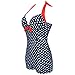 JOYMODE One Piece Swimsuits for Women Boyleg Sports Swimwear Floral Print Bathing Suits