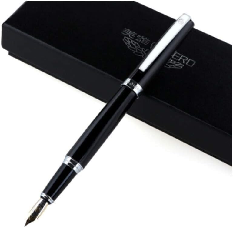 HUIJUNWENTI Black gold-plated pen ink pen Ming Dynasty limited edition to commemorate the high-end atmosphere on the low-key has connotation (Color : Black)