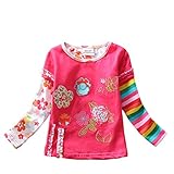 2017 NEAT Kid Girl Cotton Flower Long Sleeve T Shirt Tee Clothes For 2-6 Years