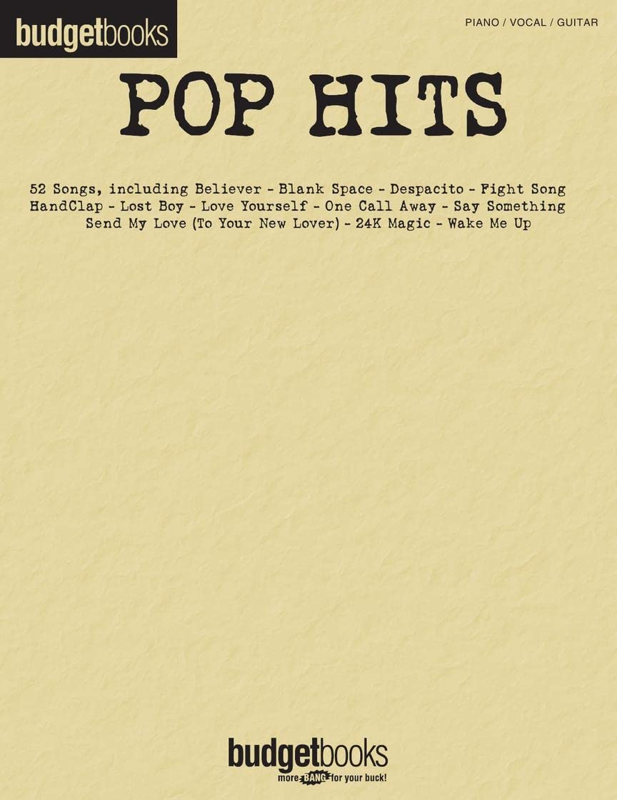 Budget Books: Pop Hits - Piano, Vocal, Guitar