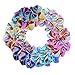 Fanzbike 12 Pieces Shiny Metallic Scrunchies Hair Scrunchies Elastic Hair Bands Scrunchy Hair Ties Ropes for Women or Girls Hair Accessories