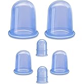 SHKIBY Silicone Cupping Therapy Sets (6-Pc Kit) - Included 2 Pcs Facial Suction Cups, Anti Cellulite Cup Massager - Vacuum Suction Cup for Cellulite Treatment - Amazing Cellulite Remover