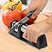 Youandme Knife Sharpener for Straight and Serrated Knives, 2 Stage Manual Sharpening for Steel, Paring, Chefs and Pocket Knives, Sharpens Scissors