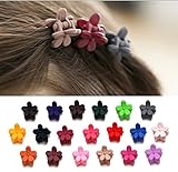 Fireboomoon 40 Pcs Girls Flower Shaped Mini Hair Claws Hair Bangs Hair Pin For Little Girls Mix Colored